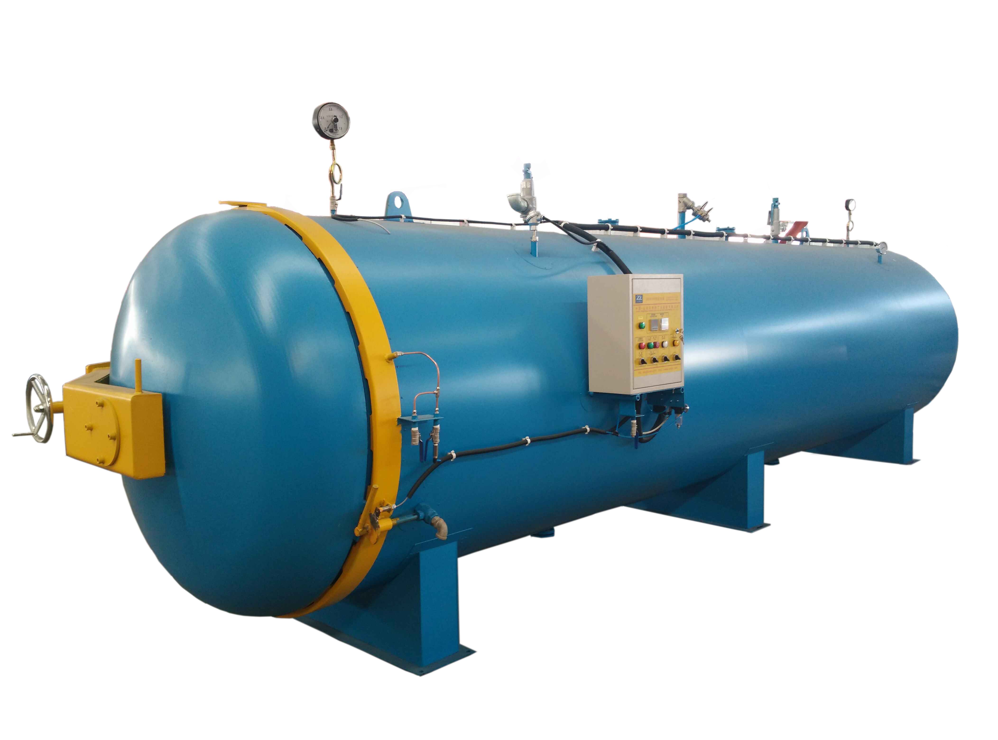 <b>硫化罐適用于橡膠、輪胎翻新、膠輥、膠管、膠囊、膠鞋、膠帶、膠板、管道等產(chǎn)品硫化，無(wú)錫雷特石化重工裝備有限公司以成熟的技術(shù)，先進(jìn)的生產(chǎn)設備設計制選大型硫化罐、立式硫</b>